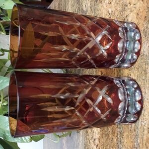 Cut to clear Marrone Glasses Set of 2